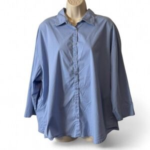 Vintage 90s Sonoma Jeans Co Light Blue Button Up Shirt, Women's‎ Size 1X